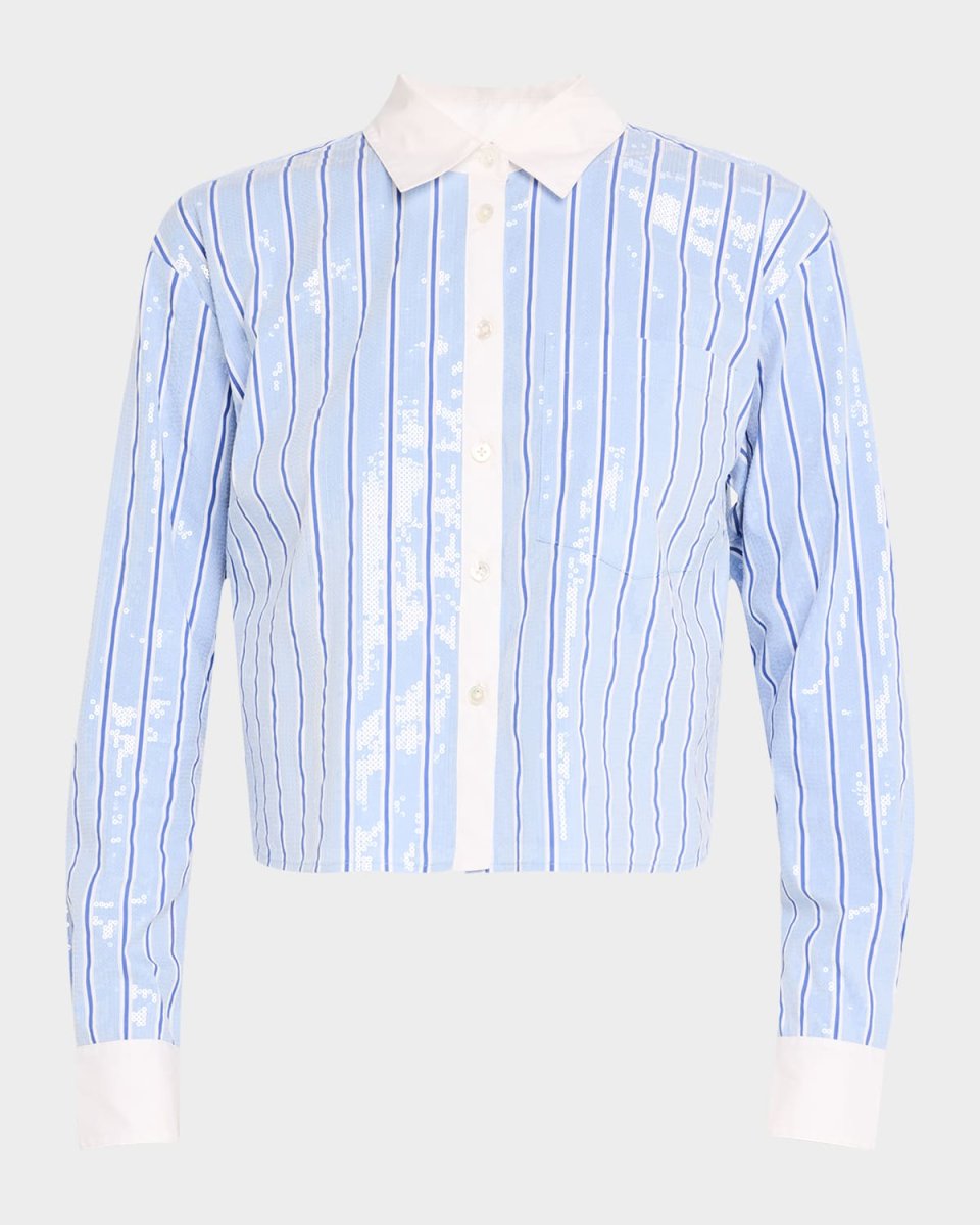 Maia Stripe Sequined Shirt